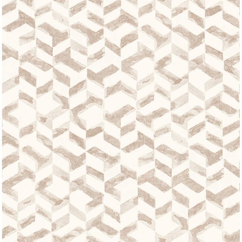 A-Street Prints Instep Rose Gold Abstract Geometric Wallpaper