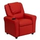 preview thumbnail 67 of 189, Contemporary Kids Recliner with Cup Holder and Headrest - 24"W x 21.5" - 36.5"D x 27"H