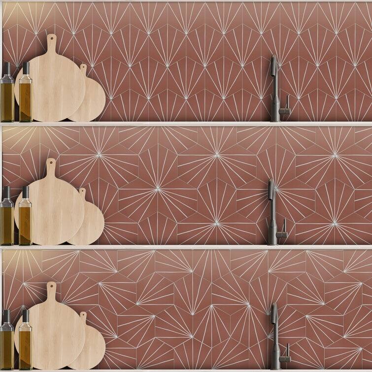 6" x 7" Stone Composite Peel & Stick Mosaic Tile (45 PCS)