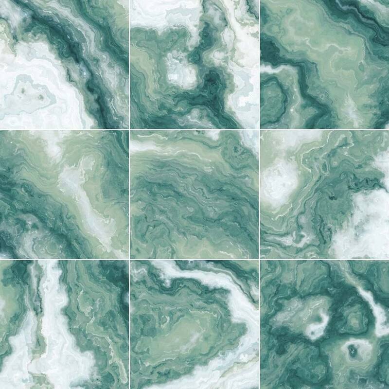 Isle 6x6 Glossy Porcelain Agate Geode Tile - Floor, Wall, Backsplash