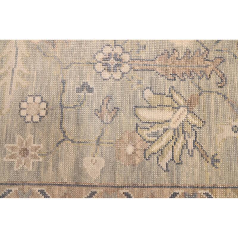 ECARPETGALLERY Hand-knotted Modern Oushak Sage Wool Rug - 9'0 x 12'3
