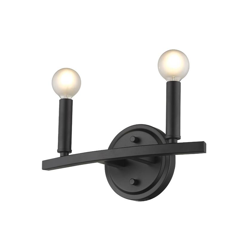 Steel Wall Sconce 2 Light LED Reversible Mount Fixture - 4” x 12” x 6.63” (D x W x H)