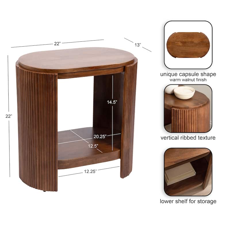 Kate and Laurel Cakora Capsule Wood Side Table