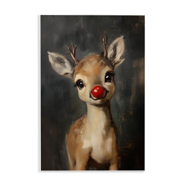 slide 2 of 8, Stupell Red Nose Baby Reindeer Wall Plaque Art Design By Lettered and Lined 10 x 15