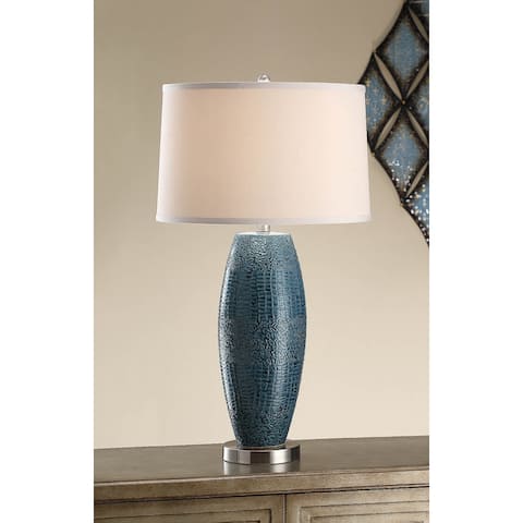 Melrose Turquoise Blue Pearlized 29" Table Lamp - 28.75'' H x 16'' W x 16'' D