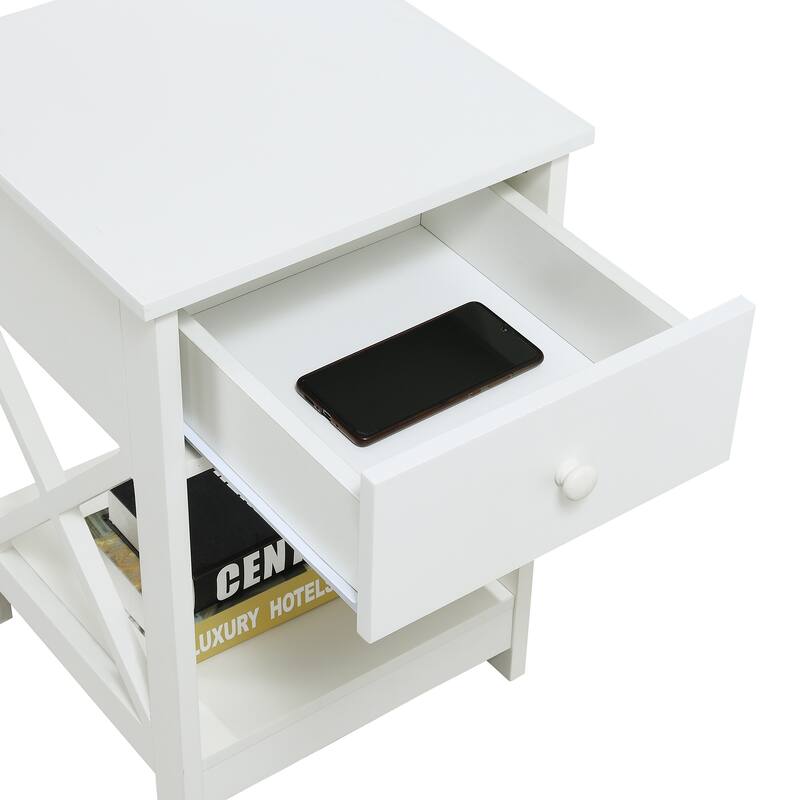 Convenience Concepts Oxford 1 Drawer End Table with Shelf