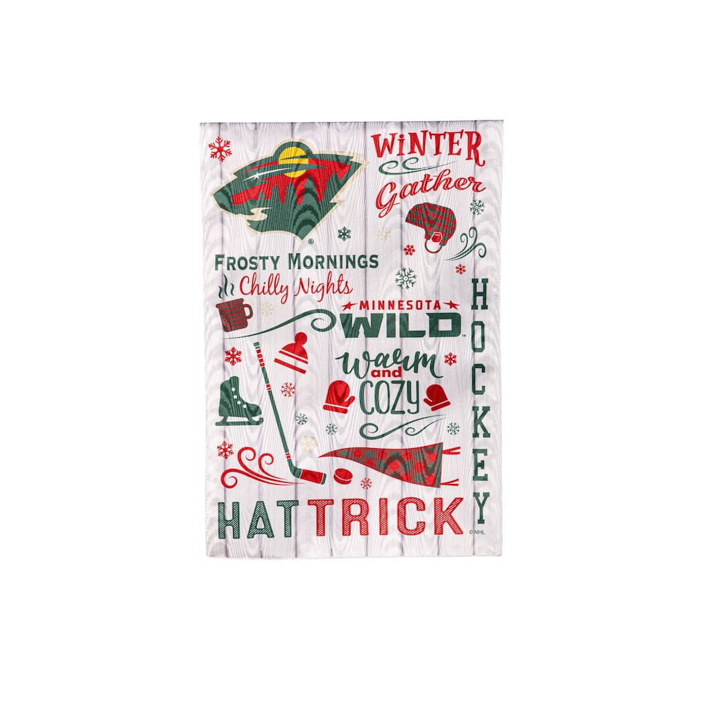 Minnesota Wild, Moire Flag, Garden, Fall Seasonal