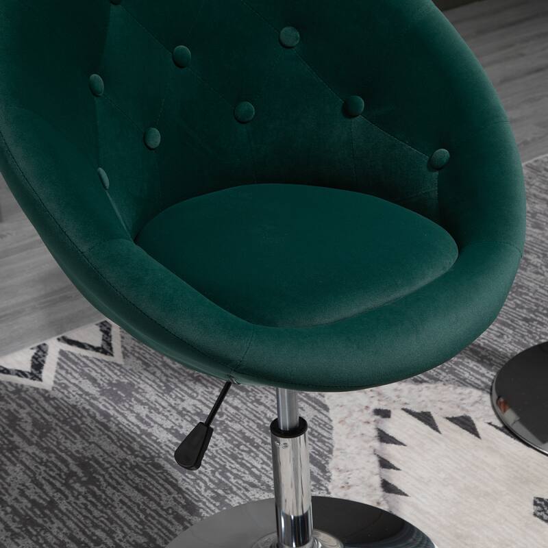 HOMCOM Swivel Accent Chair Modern Makeup Vanity Chair Adjustable Height Leisure Lounge Chair