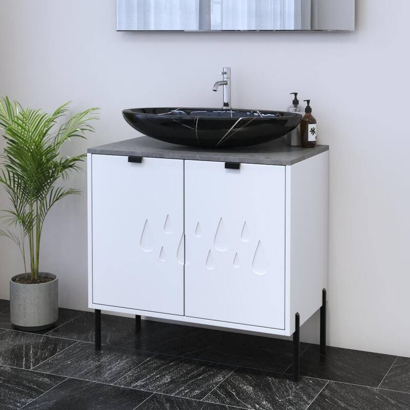 Teardrop 2D 80 Floating Bathroom Vanity (32" Width)