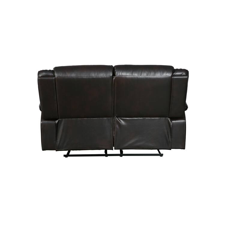 Transitional Leather-Air Reclining Loveseat