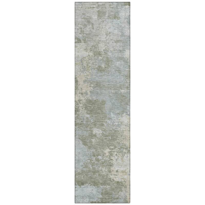 Machine Washable Indoor/ Outdoor Chic Modern Chantille Rug