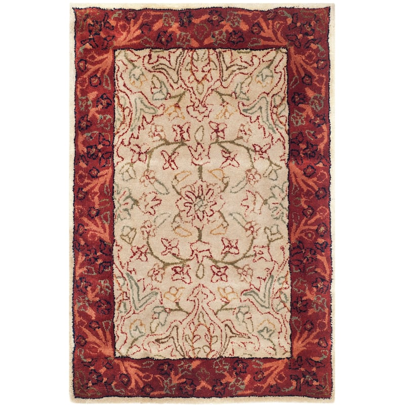 SAFAVIEH Handmade Persian Legend Bethli Traditional Oriental Wool Rug - 2' x 3' - Ivory/Rust