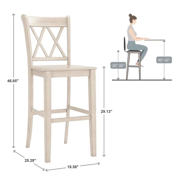 Eleanor X Back Bar Height Chairs (Set of 2) by iNSPIRE Q Classic