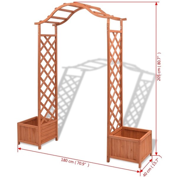 vidaXL Solid Wood Garden Arch Pergola Trellis Plants Support Outdoor Archway