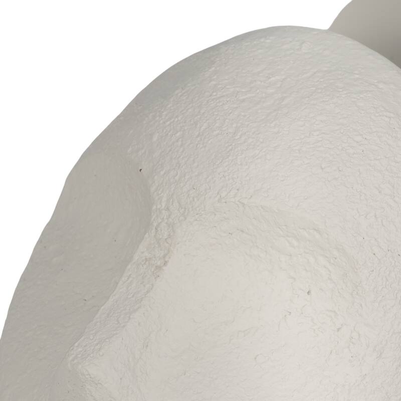 Sagebrook Home Elegant White 9" Textured Head Up Bookends (Set of 2) - 9.0"