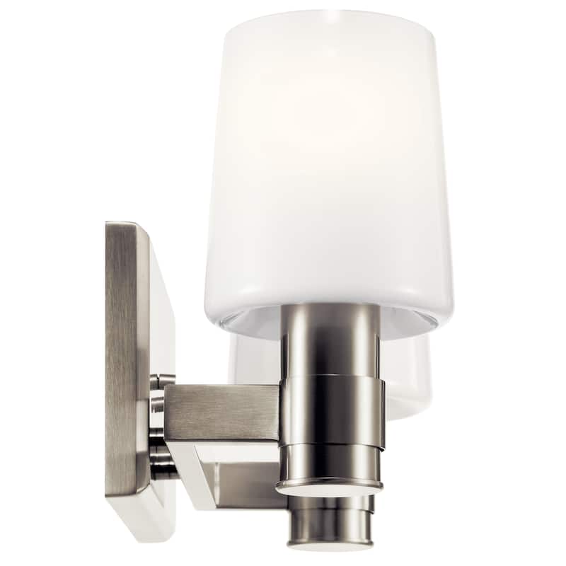 Adani 14.5 in. 2-Light Bathroom Vanity Light with Opal Glass