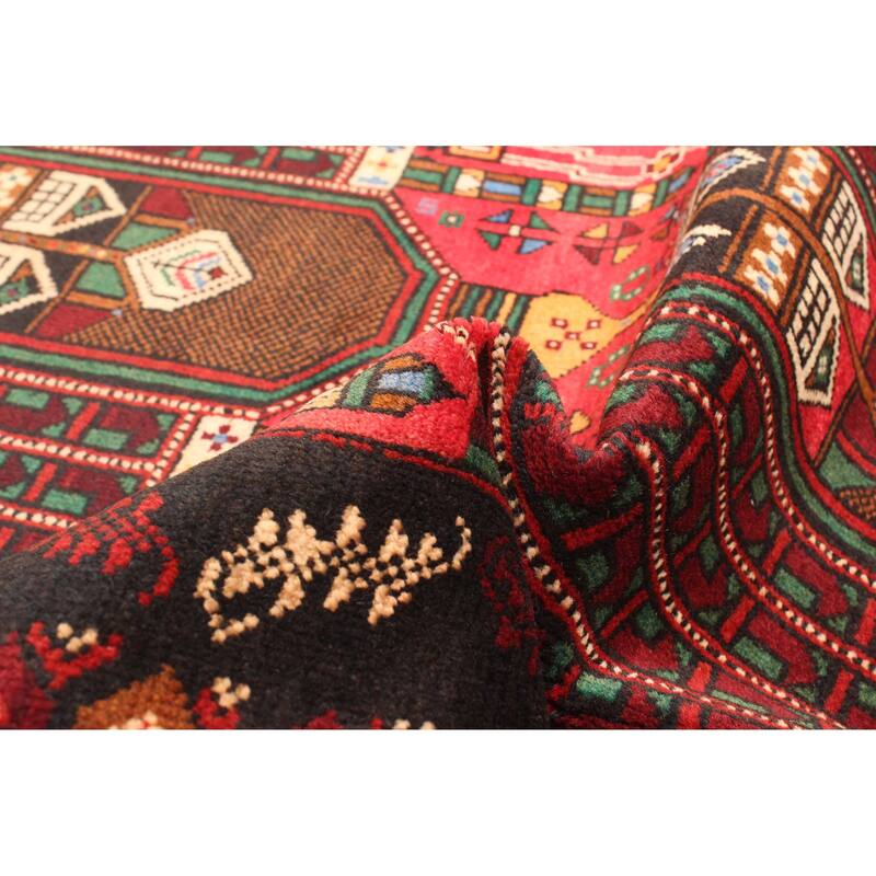 ECARPETGALLERY Hand-knotted Teimani Dark Red Wool Rug - 2'10 x 4'11