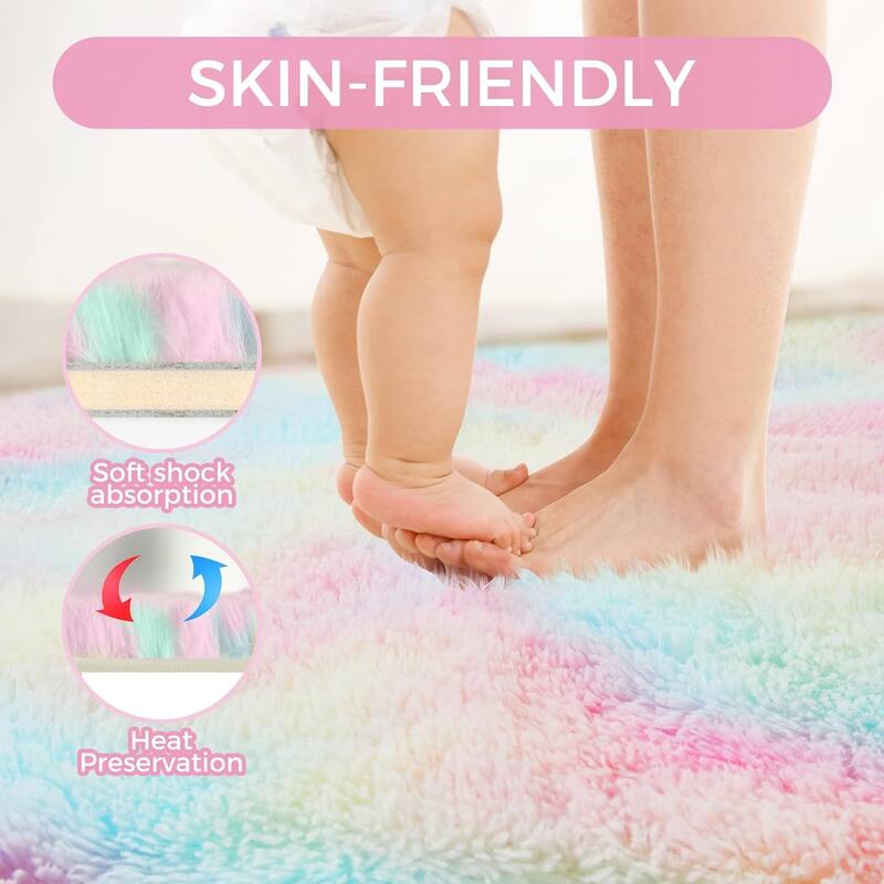 4X6 Fluffy Shag Area Rugs, Super Soft Rugs for Living Room