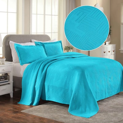 Superior Geometric Fret Cotton Decorative Bedspread Set