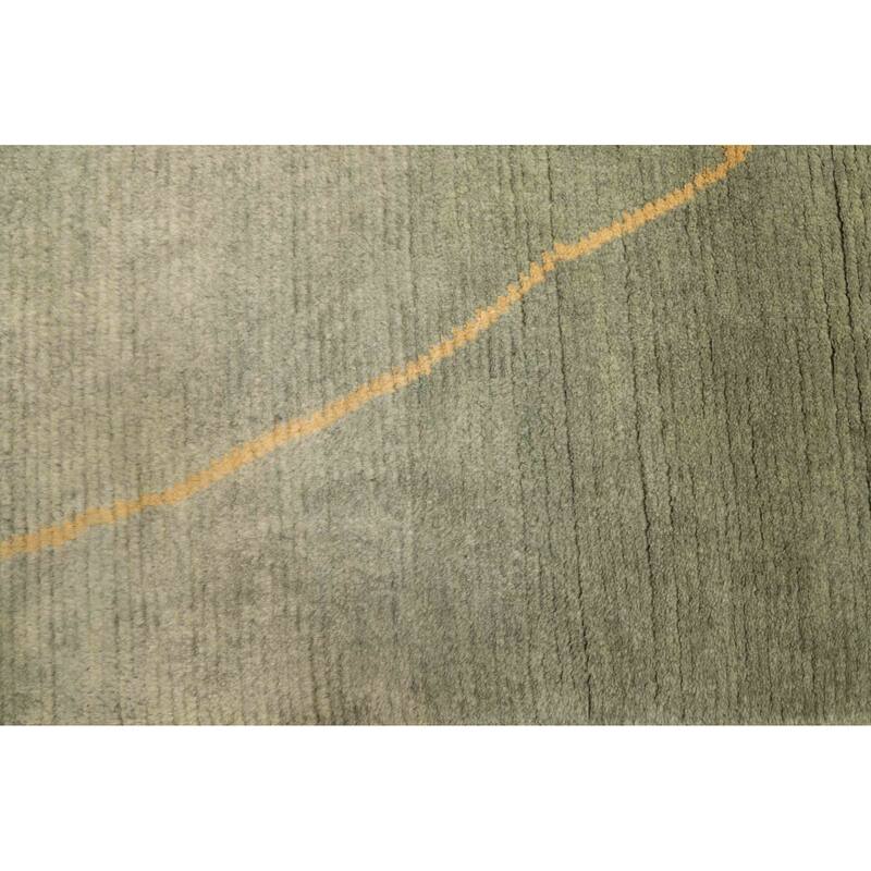 ECARPETGALLERY Hand-knotted Pak Finest Marrakesh Light Green Wool Rug - 9'0 x 12'3