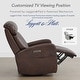 preview thumbnail 27 of 28, Kinsley Triple Motor Leather Power Swivel Recliner with Adjustable Lumbar