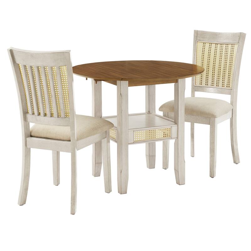 Plaga Cane Accent 3-Piece Dining Set by iNSPIRE Q Classic