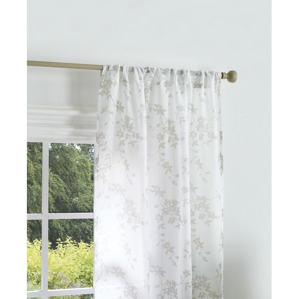 Martha Stewart Bellefield Floral Sheer Rod Pocket Curtain Panel Pair Overstock 31932717