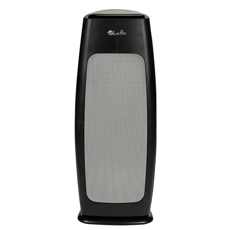 LivePure LP270THP Sierra Series Digital Tall Tower Air Purifier with Permanent Filtration - Black