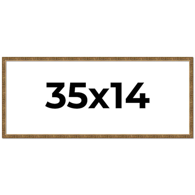 35x14 Frame Gold Solid Wood Picture Frame - Complete Modern Photo