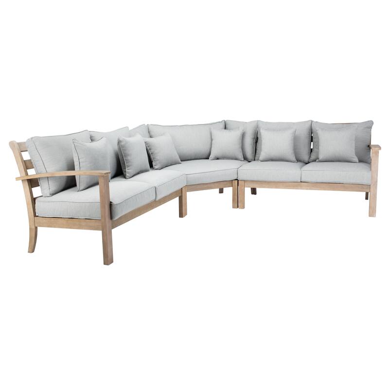 SAFAVIEH Couture Santa Cruz Patio Sectional Sofa - 107"W x 107"D x 35"H