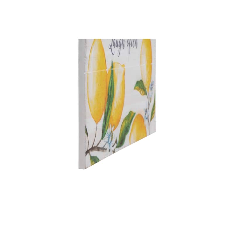"Gather in Our Kitchen" Wood Wall Decor with Lemons - 28" x 22"