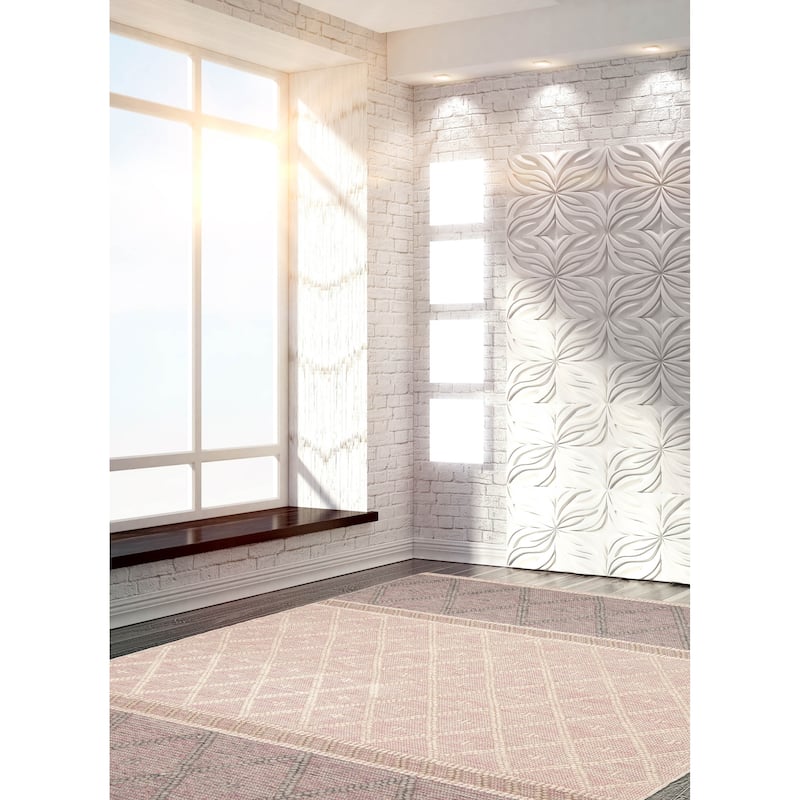 ECARPETGALLERY Braid weave Sienna Grey Wool Rug - 6'2 x 9'2