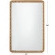 preview thumbnail 6 of 9, CosmoLiving by Cosmopolitan Dark Gray, Gold or Silver Metal Round Beaded Room Wall Mirror