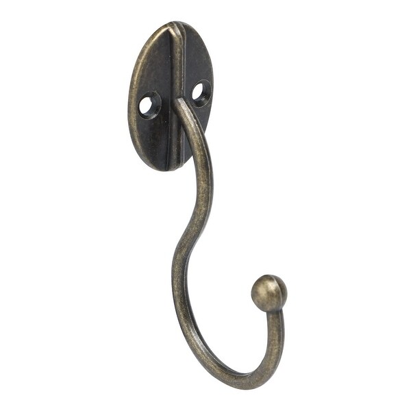 Robe Hooks Metal Hooks Towel Coat Wall Bathroom Hanger w Screw Bronze Tone - Bronze Tone - 1pcs