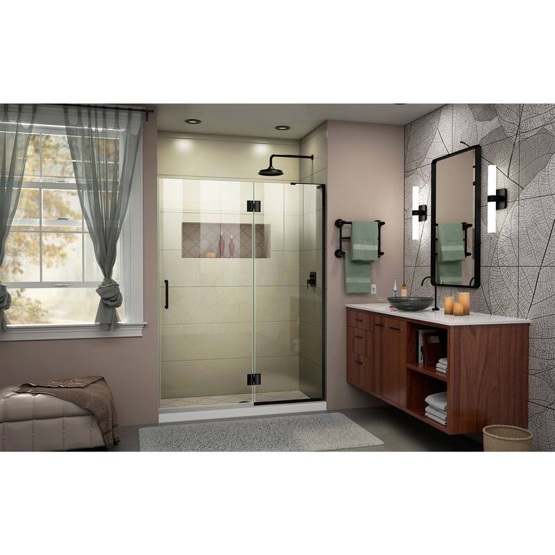 DreamLine Unidoor-X 53 in. W x 72 in. H Frameless Hinged Shower Door