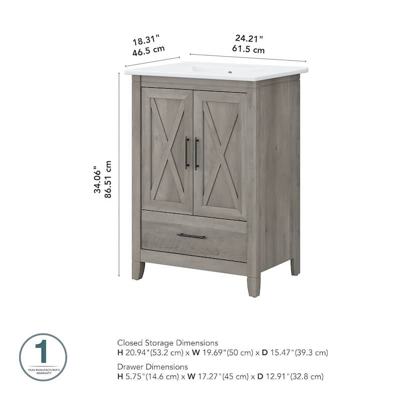 Key West 24W Bathroom Vanity with Sink by Bush Furniture