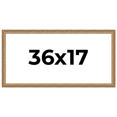 36x17 Frame Red Solid Wood Picture Frame Width 1.75 Inches | Interior Frame Depth 1 13/16 Inches