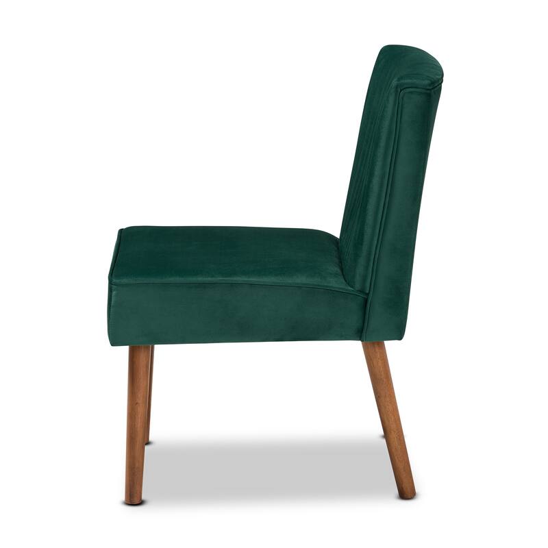 Alvis Mid-Century Velvet Upholstered Dining Chair