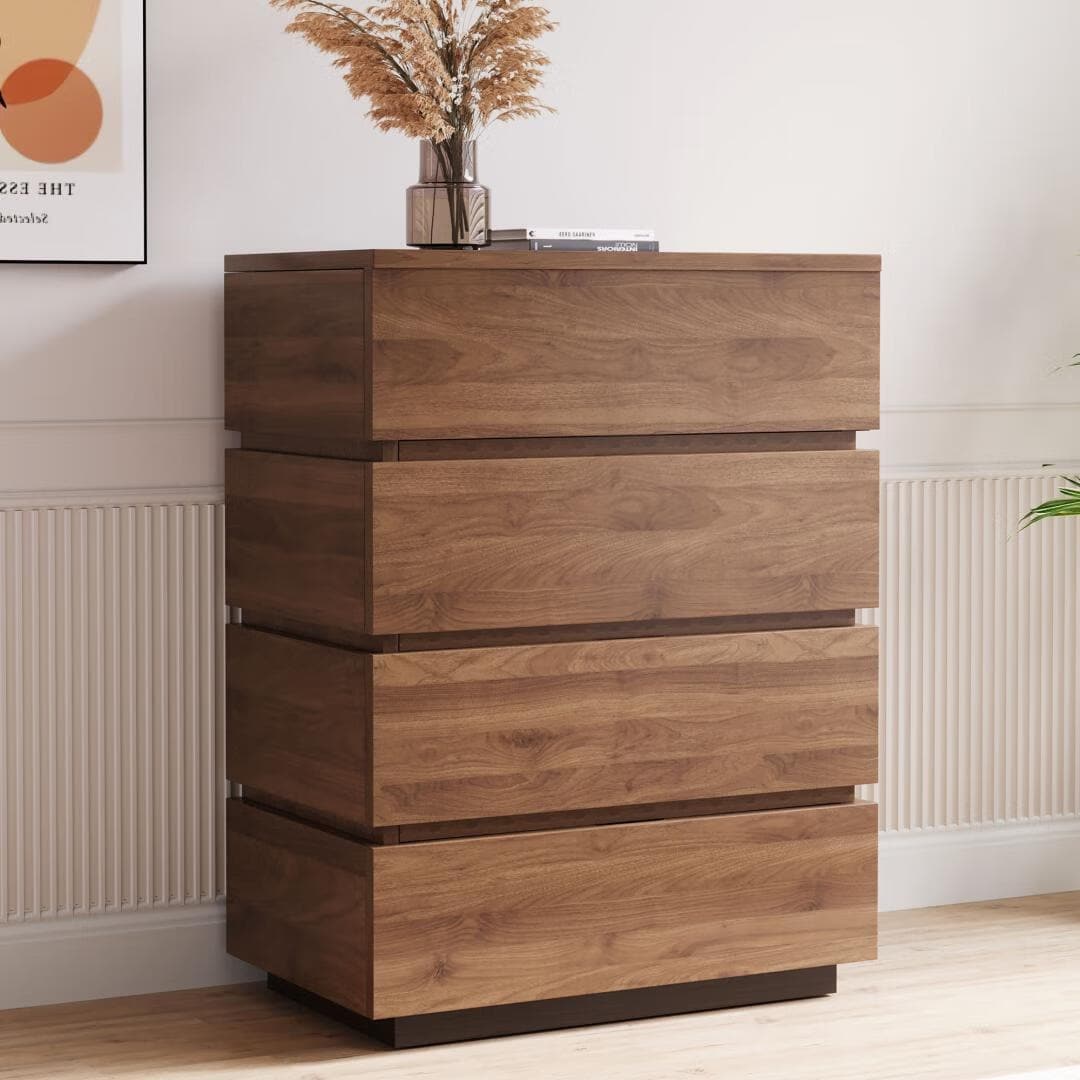 Modern 4 Drawer Dresser With Ample Bedroom Storage