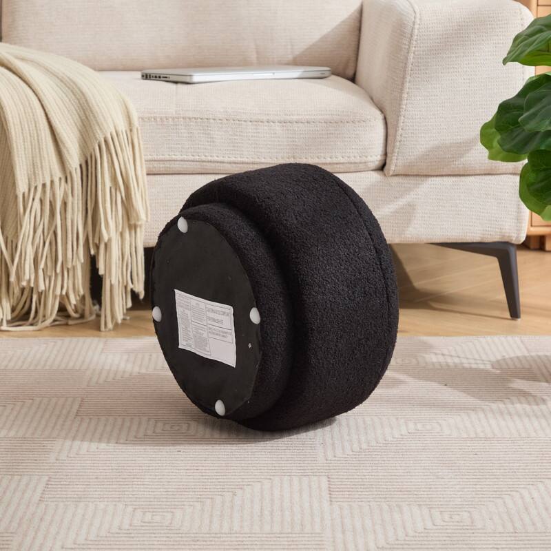 Modern Teddy Upholstered Mushroom Shape Ottoman