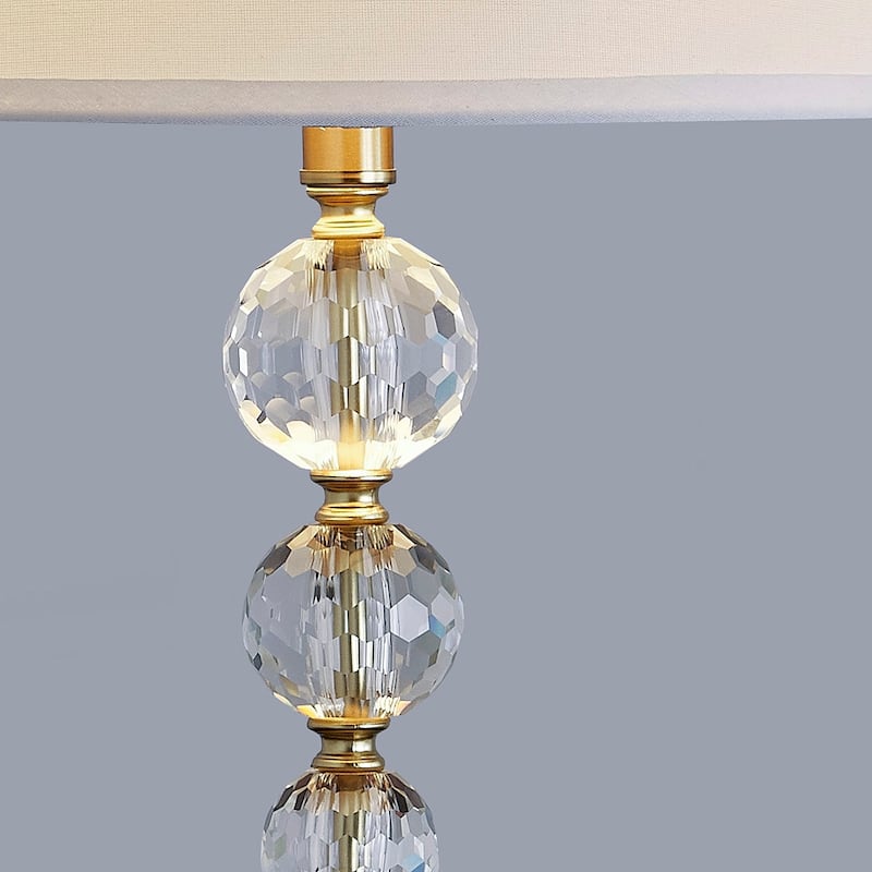 Madison 27-inch Crystal Ball Metal Table Lamp (Set of 2)