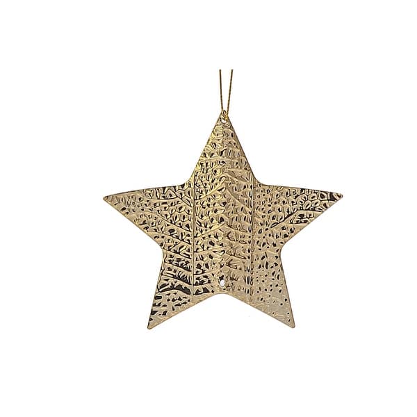 Christmas Hammered Metal Ornament Star Set of 12 Bed Bath & Beyond