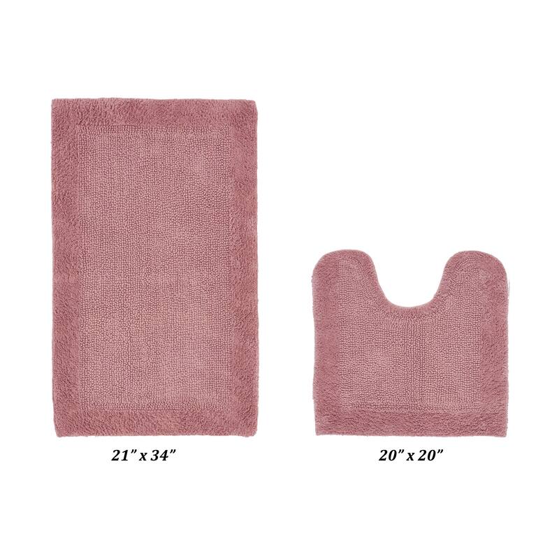 Better Trends Bath Rugs Set 100% Cotton Tufted Soft Water Absorbent Bathroom Rug for Shower, Sink Bath Mats Edge Collection