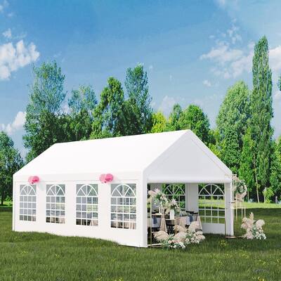 White Outdoor Party Tent Canopy Wedding Patio Camping Gazebo Shelter