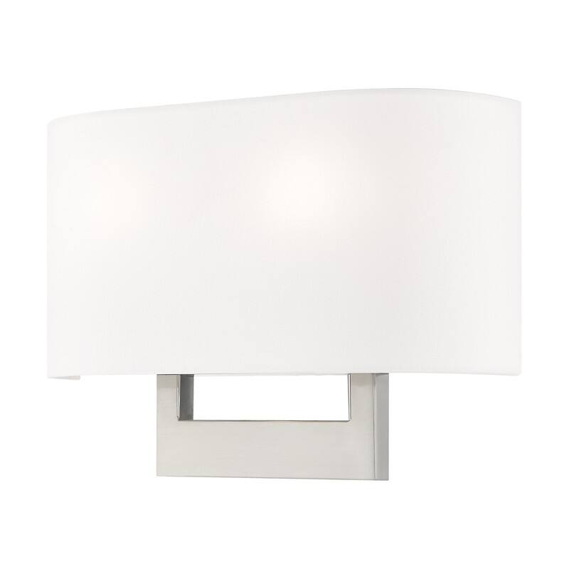 Livex Lighting 2-light Brushed Nickel Wall Sconce, 42401-91 - 14" W X 9.5" H X 3.95" EXT