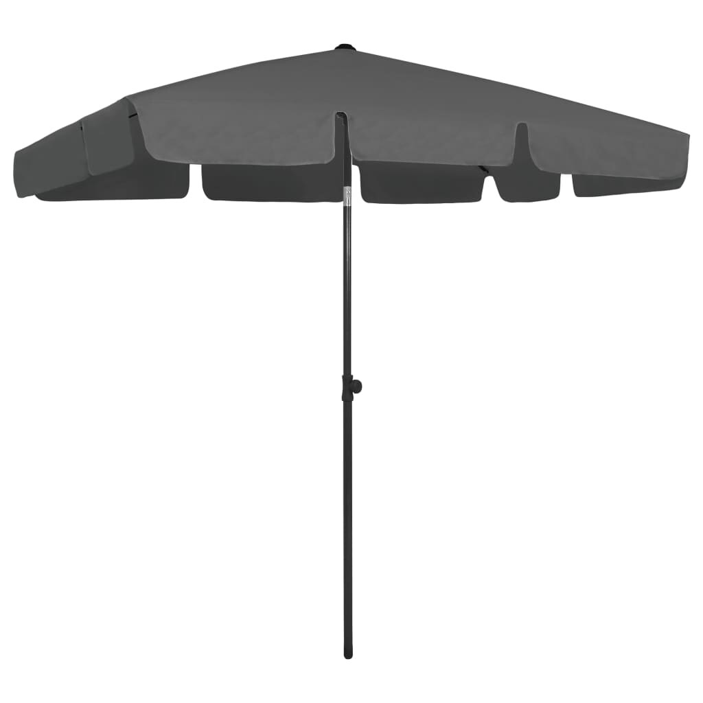 Global Pronex Beach Umbrella Anthracite 78.7 inchx49.2 inch