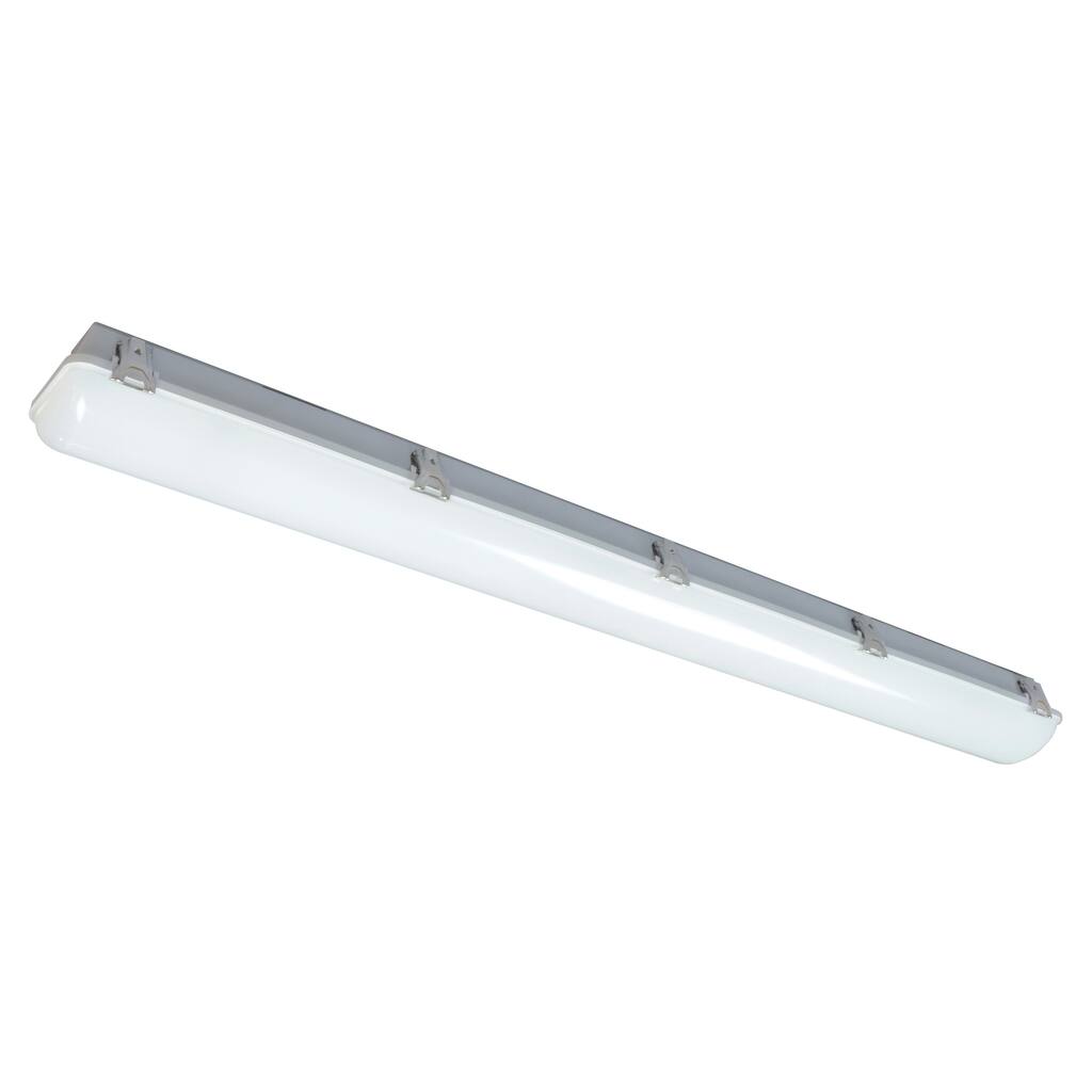 Vaportite 1-light White LED Outdoor Flush Mount, White Polycarbonate Shade