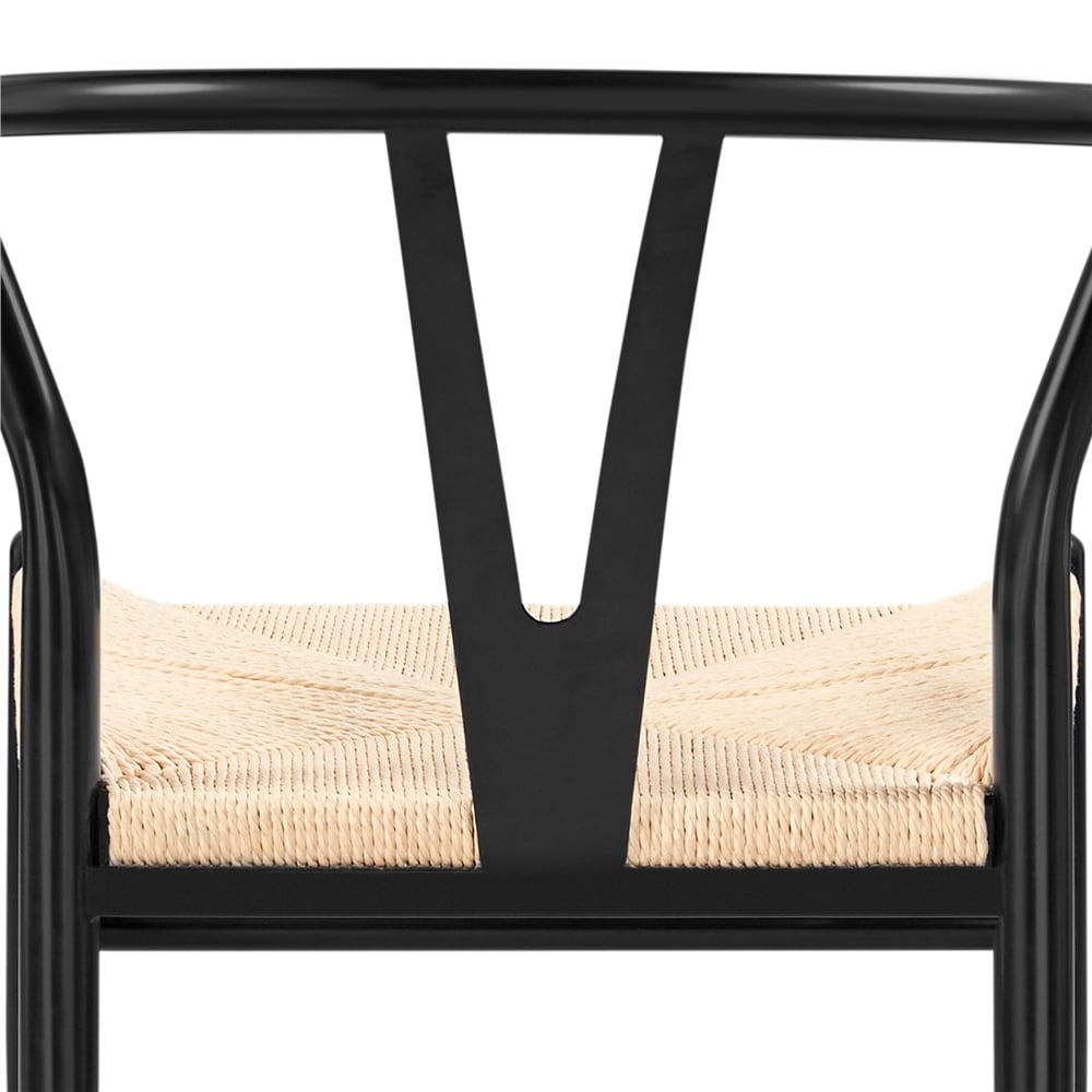 Yaheetech Modern Weave Y-Shaped Dining Chair with Solid - Picture 10 of 15