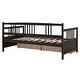 preview thumbnail 10 of 14, Twin Daybed with Storage Drawers, Pine Wood Frame for Small Spaces