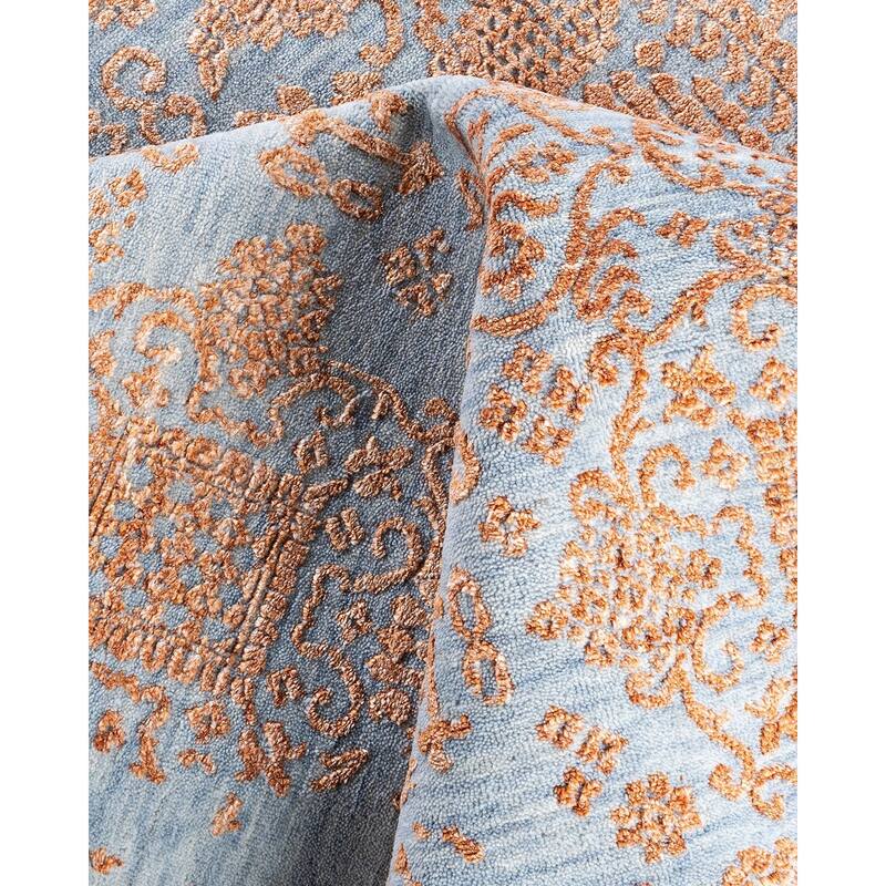 Ikat One-of-a-Kind Handmade Area Rug - Gold, 7' 10" x 10' 1" - 7' 10" x 10' 1"